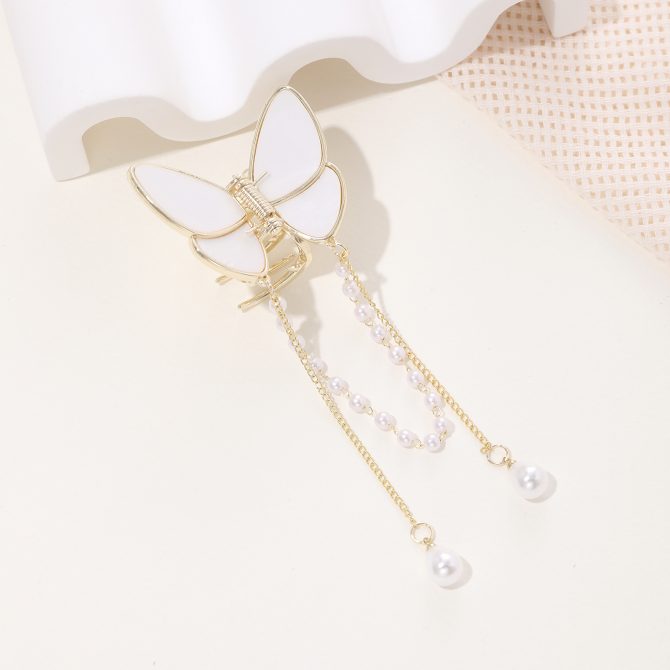 Oyster Butterfly Hair Clip Claw