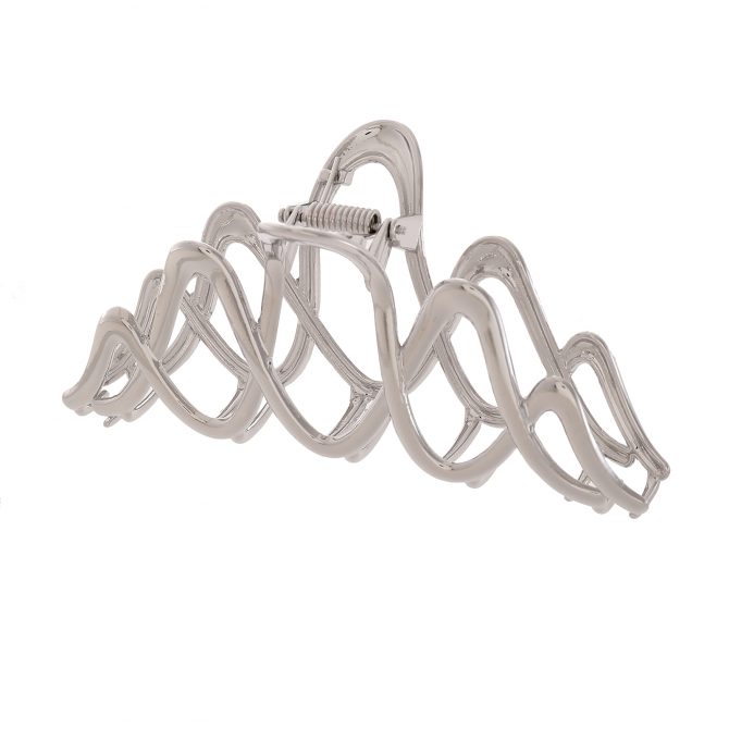 Large Wavy Metal Claw Clip