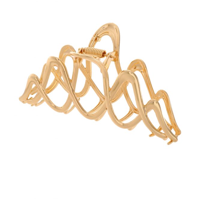 Large Wavy Metal Claw Clip