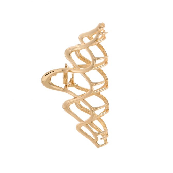 Large Wavy Metal Claw Clip