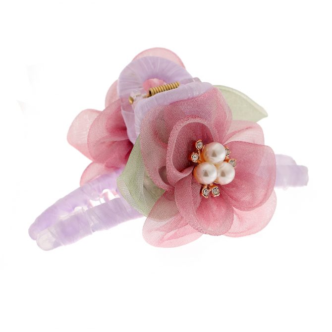 Flower Claw Clip With Pearl