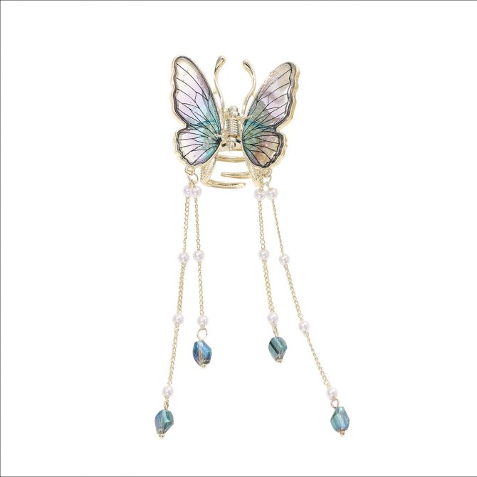 Turquoise Butterfly Hair Claw
