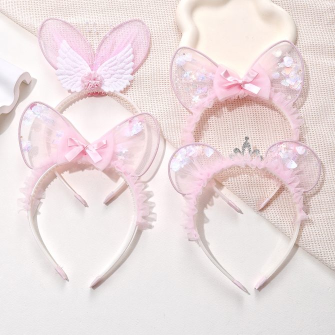 Pink Bow Headband