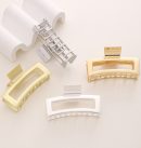 Rectangle hair claw clip metal