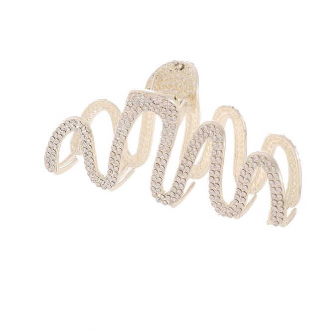 wavy crystalized claw clip