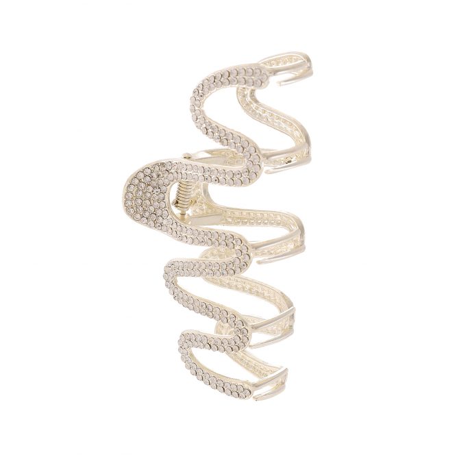 wavy crystalized claw clip
