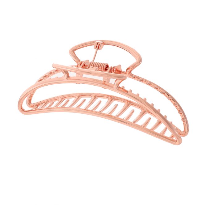 3 Large Skinny Smile Shape Metal Hair Claw