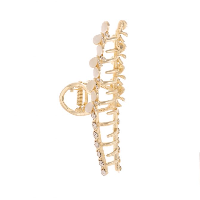 Pearl&Crystal Banana Claw Clip