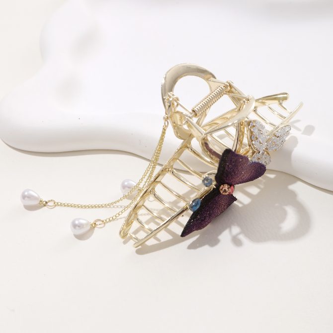 Butterfly Gold Metal Clip Claw