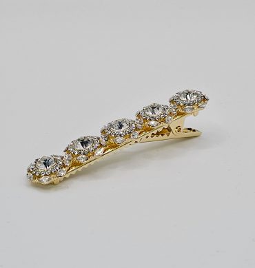 Rhinestone Hair Clips Golden Crystal Hair Clip Diamond Crocodile Clip, Metal Alligator Hair Pins