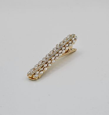 Small Rhinestone Golden Hair Clips