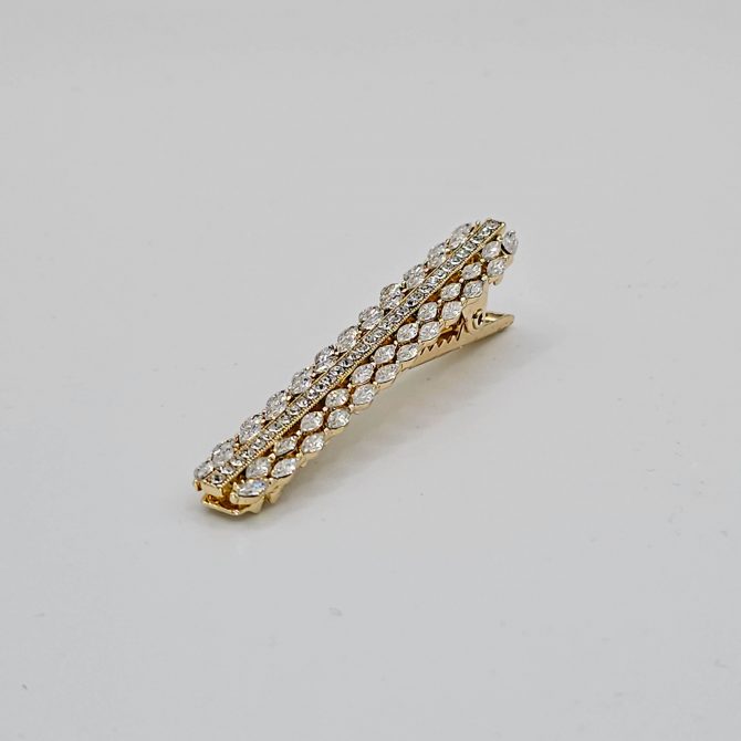 Small Rhinestone Golden Hair Clips