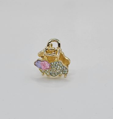 Small Rhinestone Metal Claw Clip for Thin Hair, Hair Design for Girls