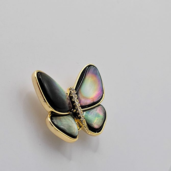 Opal Crystal Butterfly Brooch / Hijab Magnet