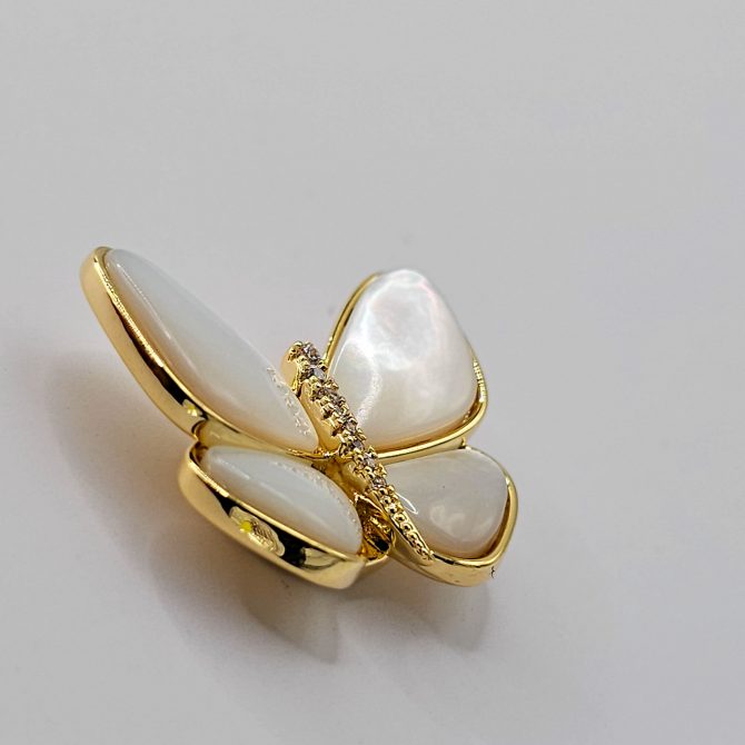 Opal Crystal Butterfly Brooch / Hijab Magnet