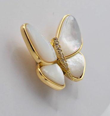 Opal Crystal Butterfly Brooch / Hijab Magnet