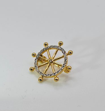 Small Gold Metal Safety Brooch