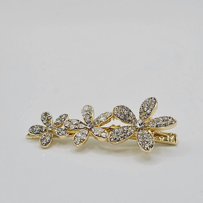 Medium Rhinestone Hair Clips Crystal Flowers Hair Clip Diamond Crocodile Clip