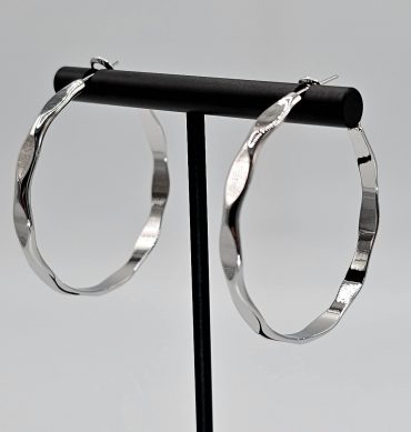 Big Silver Hoop Earring