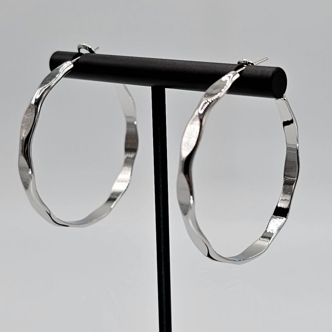 Big Silver Hoop Earring