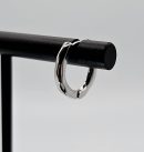 Silver Square Hoop Earring