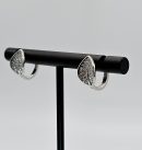 Silver Crystal Leaf Stud Earring