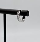 Crystal Silver Hoop Earring For Women, A pair Of Earring Made Of Cubic Glass