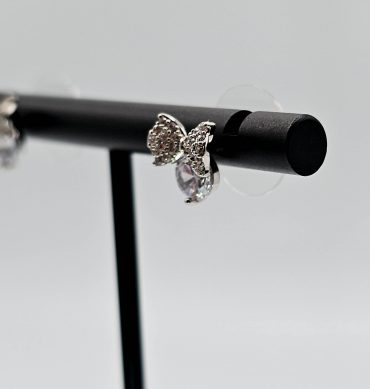Crystal Bow Stud Earring