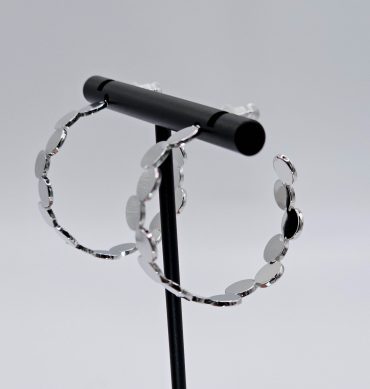 Medium Silver Hoop Earring