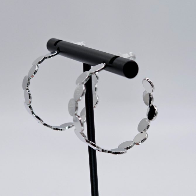 Medium Silver Hoop Earring