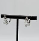 Silver Crystal Opal Butterfly Dangle Earring