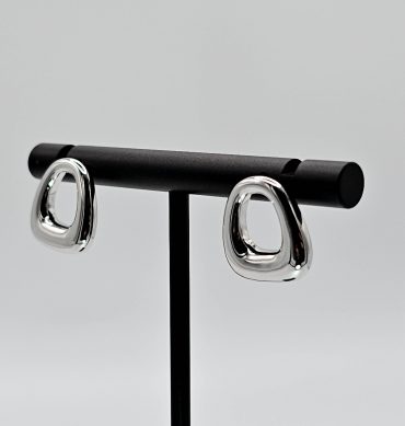 Plain Silver Stud Earring For Women