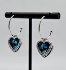 Crystal Heart Hoop Dangle Earring
