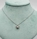Silver Cute Crystal Necklace For Girls, Cubic Glass, Cut out with Crystal Chane Jewellery Made of Steel.