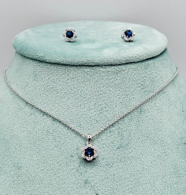 Rhinestone Flower Crystal Jewellery Set