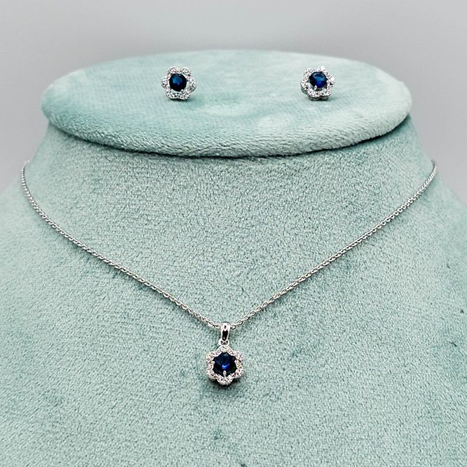 Rhinestone Flower Crystal Jewellery Set