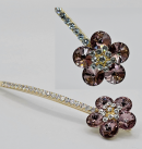 Medium Rhinestone Flower Alligator Clip