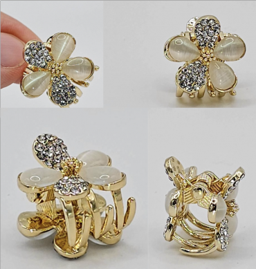 Small Rhinestone Metal Claw Clip