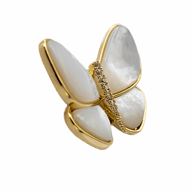 Opal Crystal Butterfly Brooch / Hijab Magnet