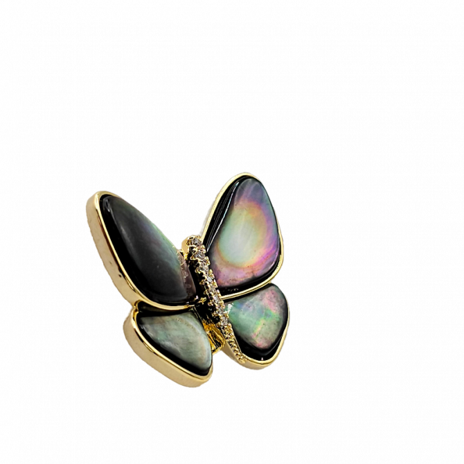 Opal Crystal Butterfly Brooch / Hijab Magnet
